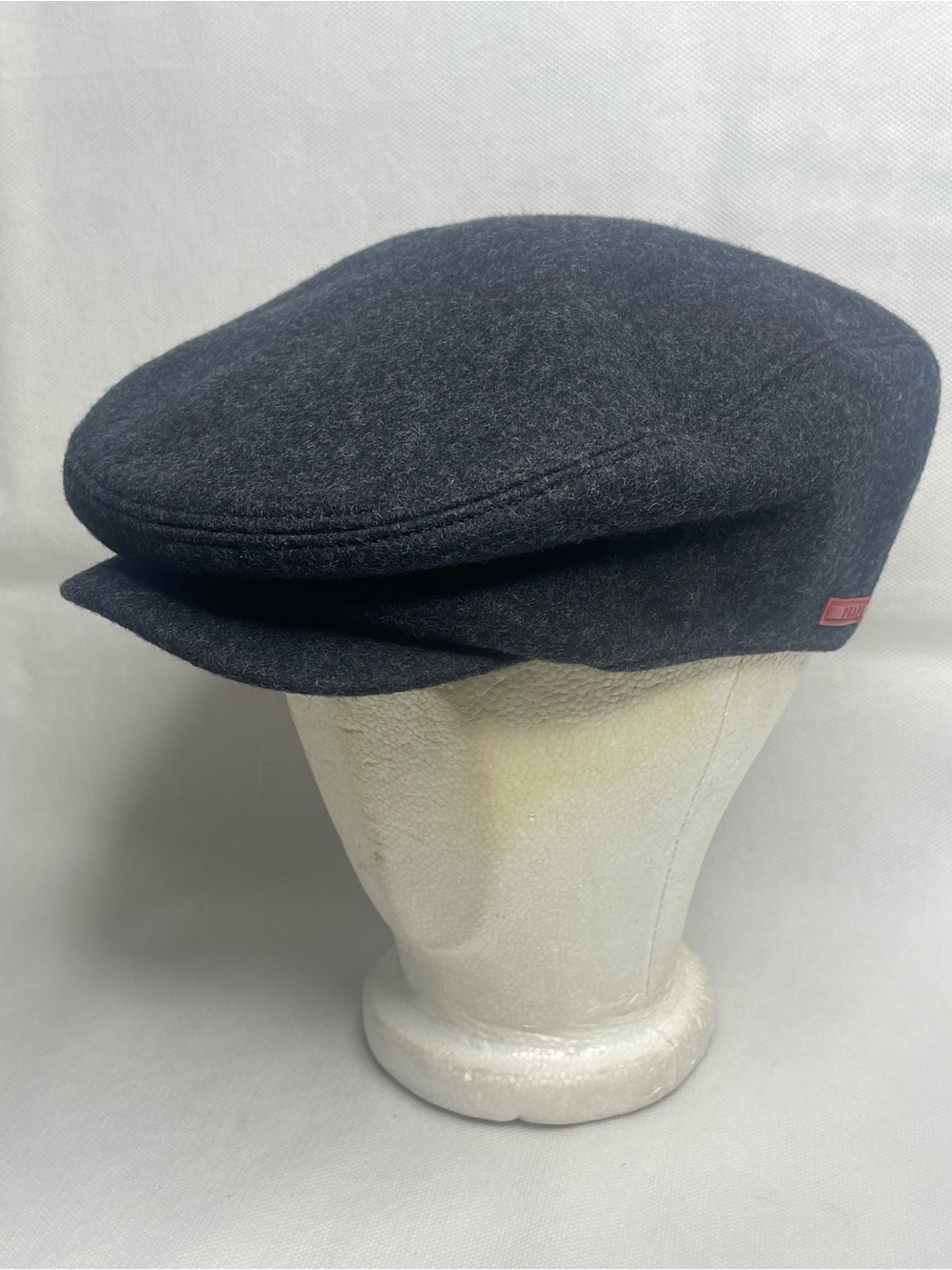 PRADA Designer Newsy Cap 100% Black Wool Mens Size Small Cabby Irish Newsboy Hat